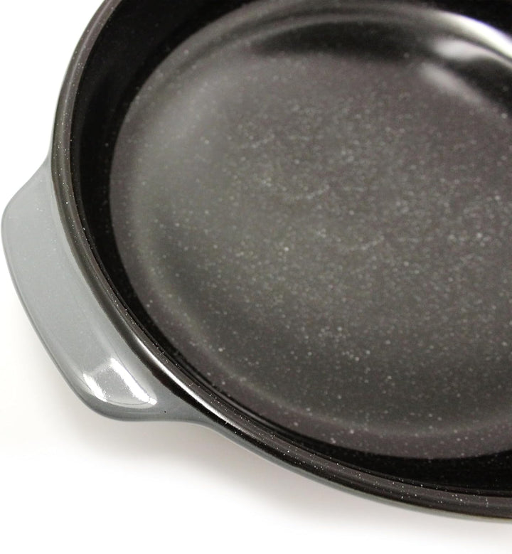 BergHoff Auflaufform rund klein (Backform aus Steingut, spülmaschinenfest, Grösse 19,5x19,5x5 cm, Fo