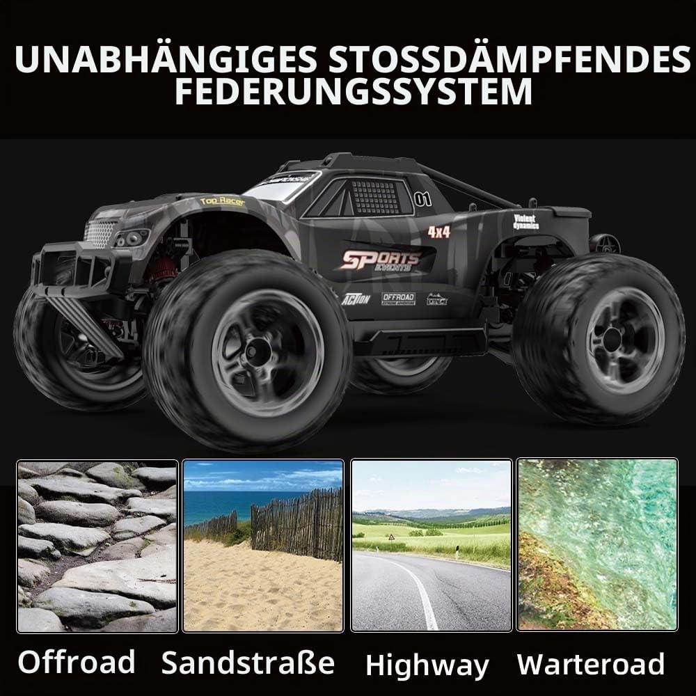X-Verse KF10 1:10 Ferngesteuertes Auto für Erwachsene, 4WD 50KM/H Wasserdichtes RC Auto mit Hochgesc