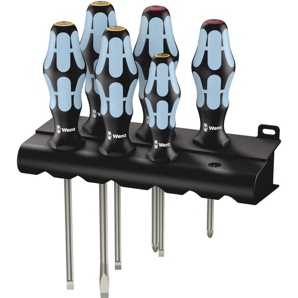 Wera 3334/6 Schraubendrehersatz, Edelstahl + Rack, 6-teilig, 05032060001