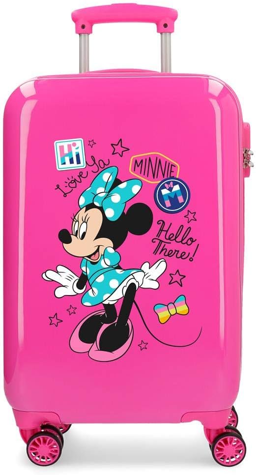 Disney Enjoy Minnie Kabinenkoffer Rosa 34x55x20 cms Hartschalen ABS Kombinationsschloss 34L 2,6Kgs 4