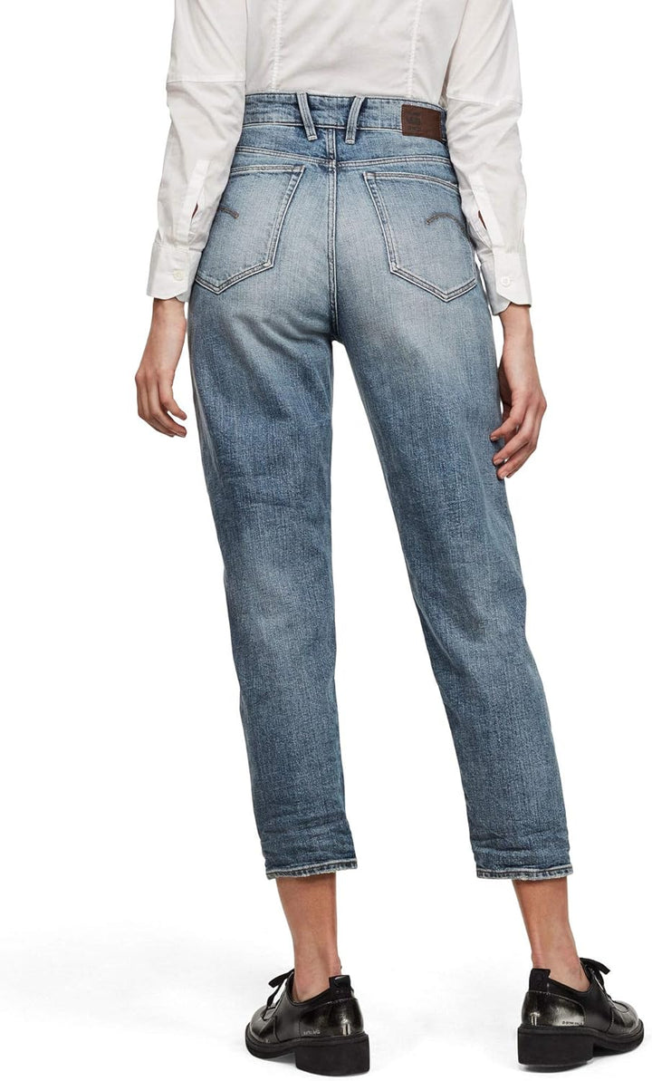 G-STAR Damen Janeh Ultra High Waist Mom Ankle Jeans 23W / 30L Blau (Vintage Sailor Blue D16083-b767-