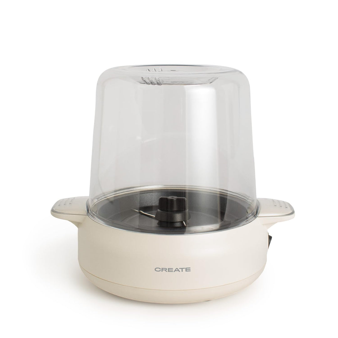 CREATE/POPCORN MAKER STUDIO/Popcornmaschine mit Butterschmelzer Cremeweiss/einfache Bedienung, bis z