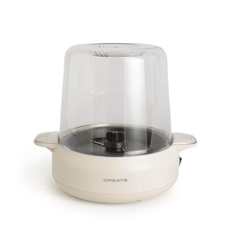 CREATE/POPCORN MAKER STUDIO/Popcornmaschine mit Butterschmelzer Cremeweiss/einfache Bedienung, bis z