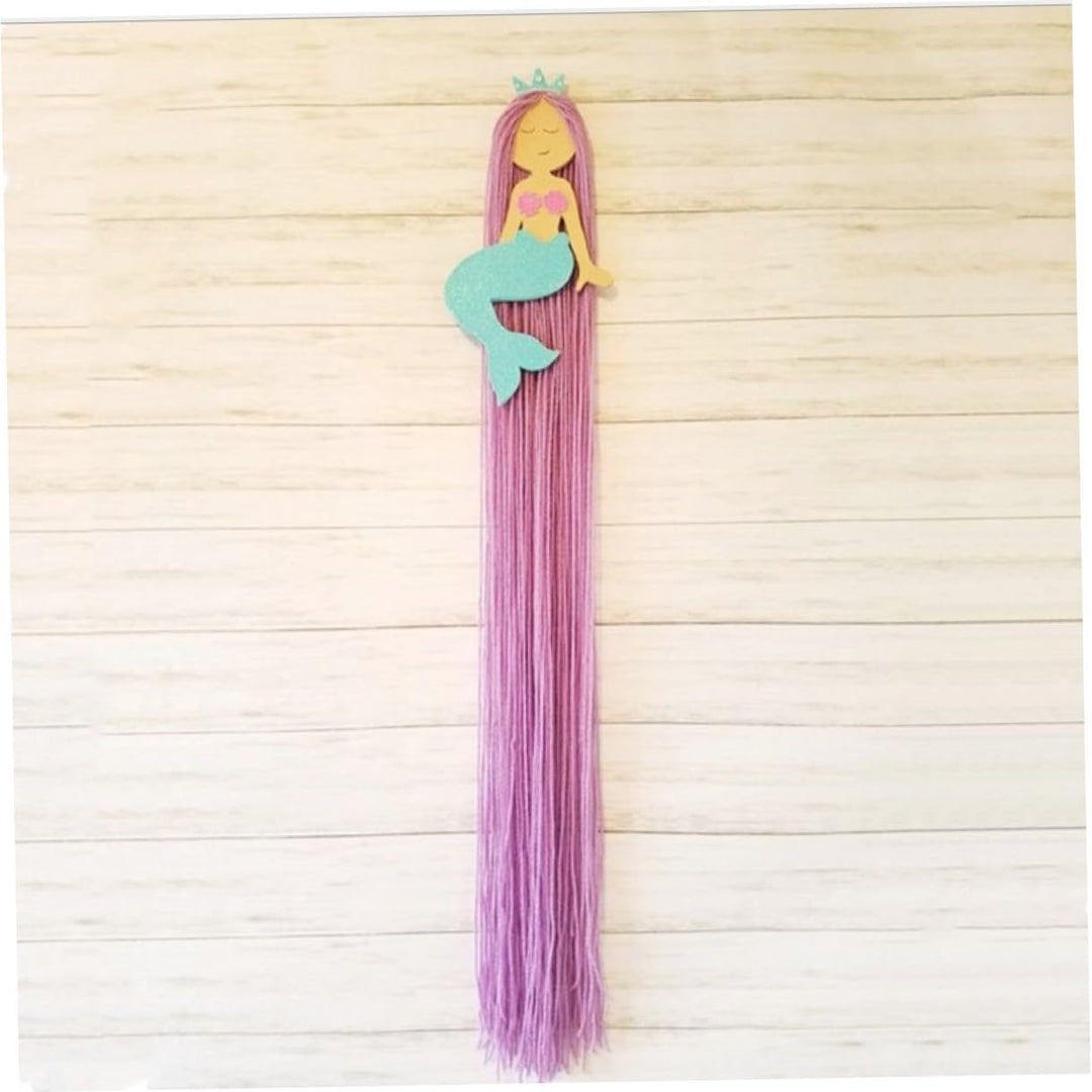 TOYANDONA Wanddekor Meerjungfrau Tassel Haarschmuck Aufbewahrung Haarklammern Organizer Kinderzimmer