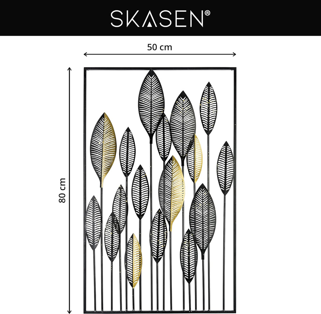 SKASEN® Wanddeko Metall, Wandbild Wohnzimmer, Deko Küche, Metallbild, 80x50cm, Inkl. Befestigungsmat