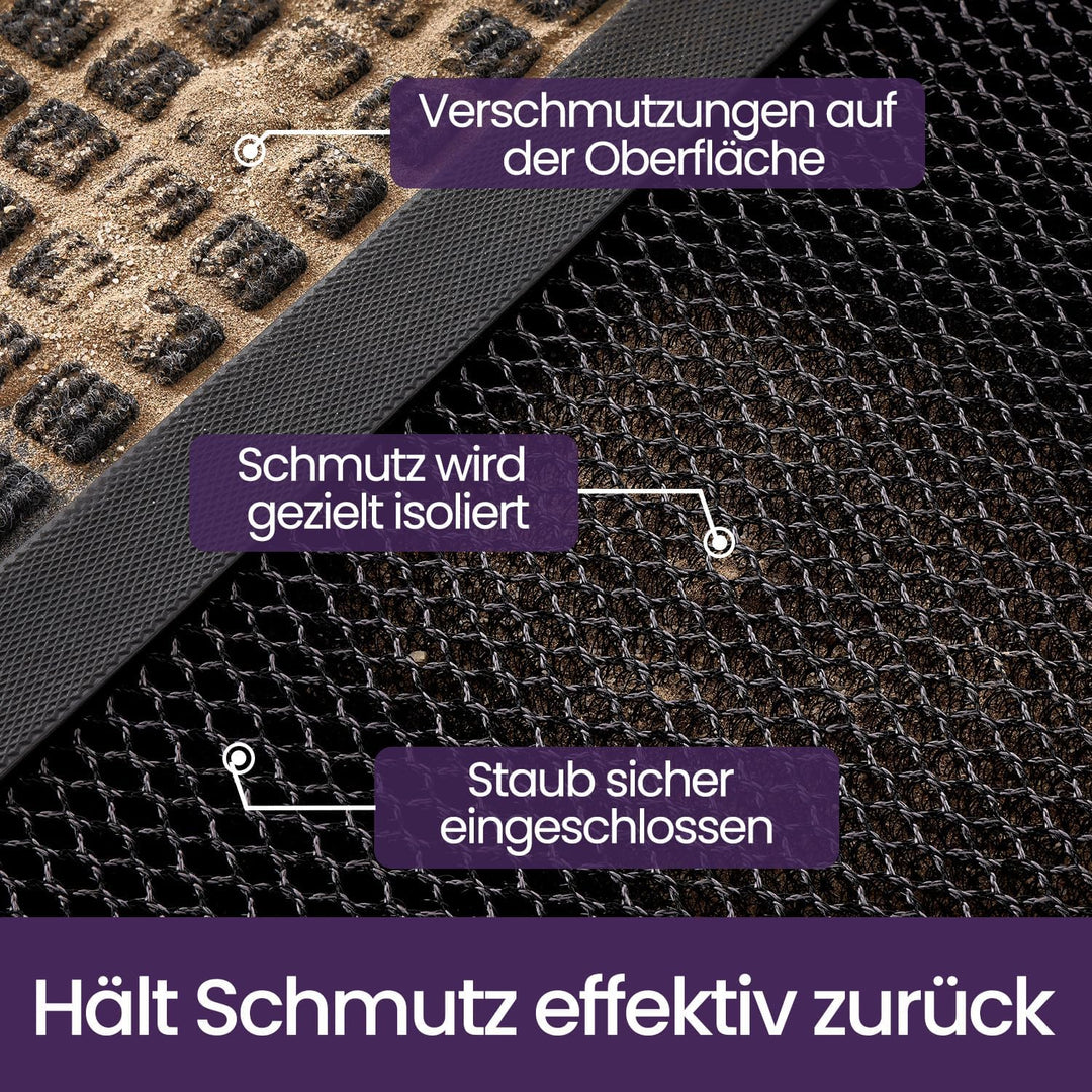 DEXI Fussmatte aussen 60 x 90 cm, extrem rutschfeste Schmutzfangmatte, langlebig Fussabtreter aussen
