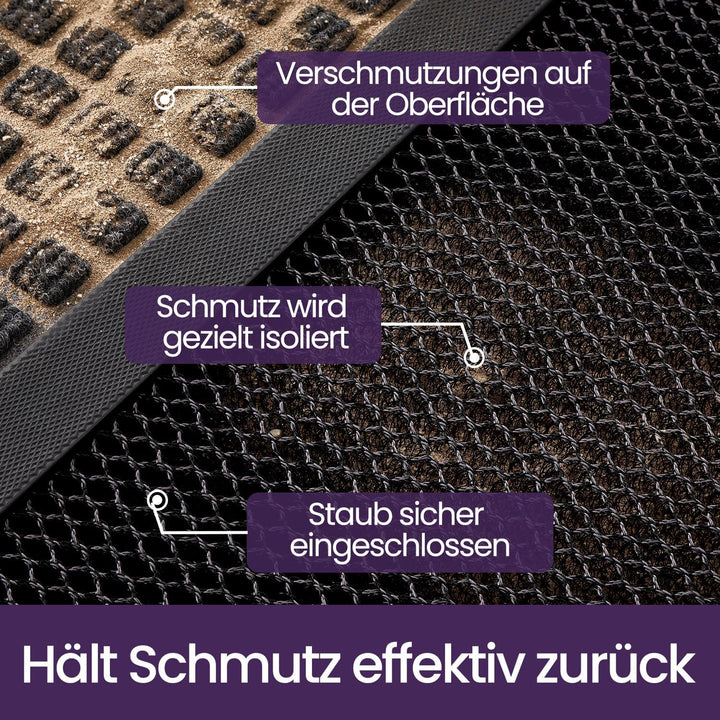 DEXI Fussmatte aussen 60 x 90 cm, extrem rutschfeste Schmutzfangmatte, langlebig Fussabtreter aussen