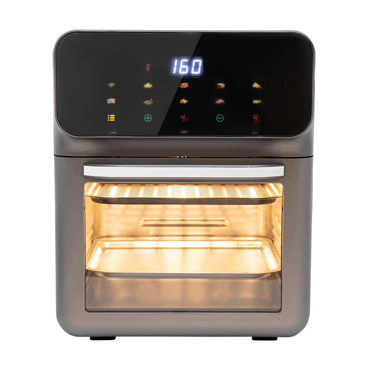 Air Oven Elektrischer Mini Backofen 22L mit Touchscreen &amp; Sichtfenster, Heissluftofen mit Überhitzun