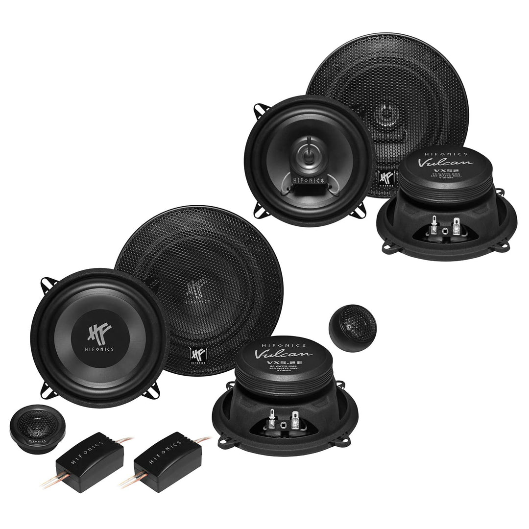 Mediadox Front/Heck 13cm/130mm Auto Lautsprecher/Boxen/Speaker Komplett-Set von Hifonics kompatibel