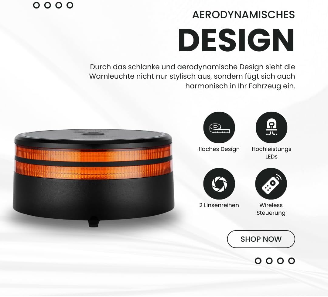 Snake Ultra ECE R65 - Akkukennleuchte von Raptors LED Technik® | Kennleuchte mit Fernbedienung | Sau