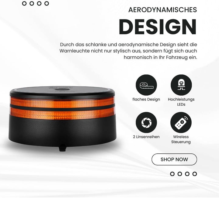 Snake Ultra ECE R65 - Akkukennleuchte von Raptors LED Technik® | Kennleuchte mit Fernbedienung | Sau