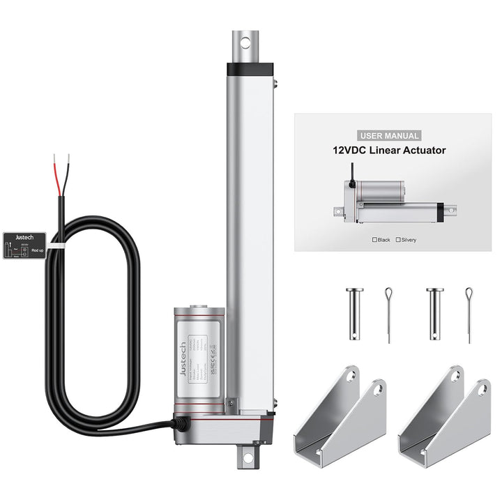 Justech Lineartechnik Aktuatoren Linear Actuator 200mm Linearantrieb 1500N/330 LBS IP65 10mm/s Motor