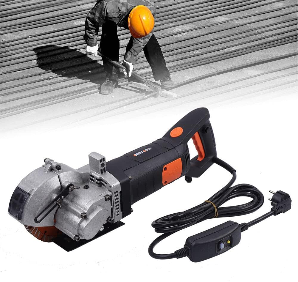 Elektrische Wandfräse Maschine, 4800W Elektrische Schlitzfräse 42mm Mauernutfräse Wandschlitzer Mit