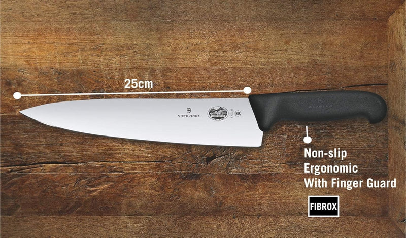 Victorinox Fibrox Tranchiermesser, 22cm, Rutschfest, Ergonomisch, Edelstahl, rostfrei, spülmaschinen