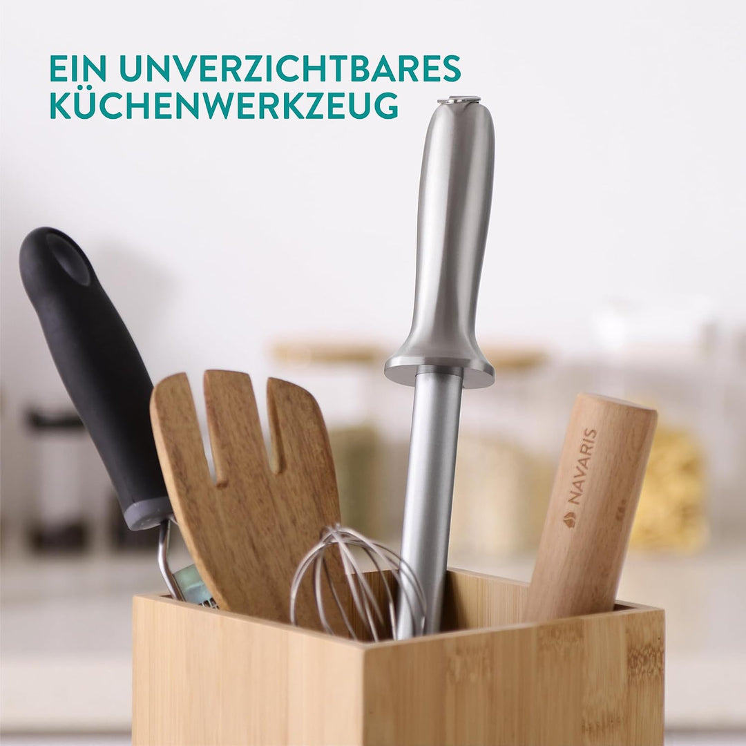Navaris Wetzstahl für Messer - 43 cm Wetzstab - Messerschärfer mit Diamantbeschichtung - Diamant Mes
