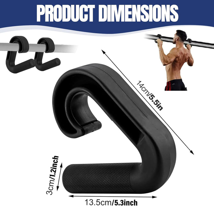 2 Stück Double D Fitness Griffe, 90°-Haken Klimmzug Griffe, Neutral Grip Griffbefestigung, Pull Up G