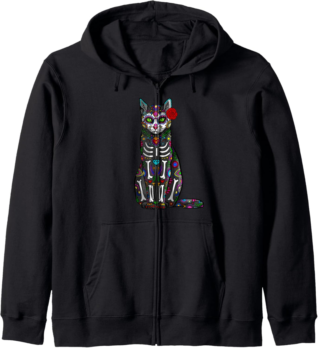 Mexiko Dia De Los Muertos Calavera Katze Day Of The Dead Kapuzenjacke