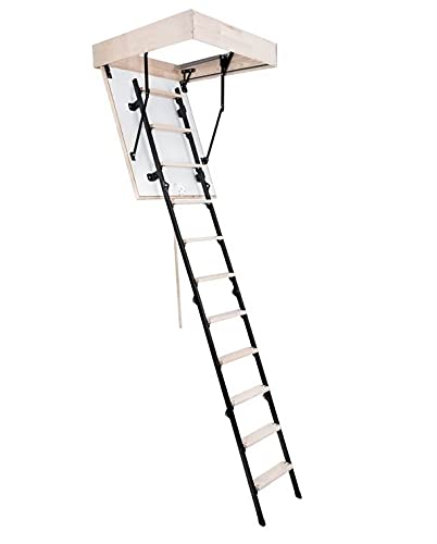 Bodentreppe Speichertreppe Gedämmte Dachbodentreppe U=1,22 W/m2K Mini Thermo Metall Raumhöhe 265cm W