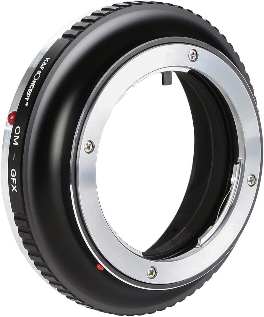 K&F Concept® OM - GFX Objektivadapter, Objektiv Adapterring für Olympus OM Objektiv auf Fujifilm Fuj