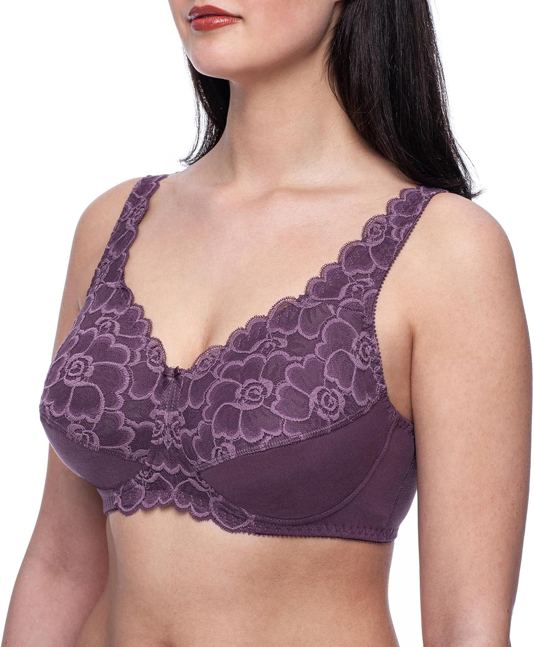 frugue Damen Kompressions BH nach Brust Op, mit Taschen 75B Violett