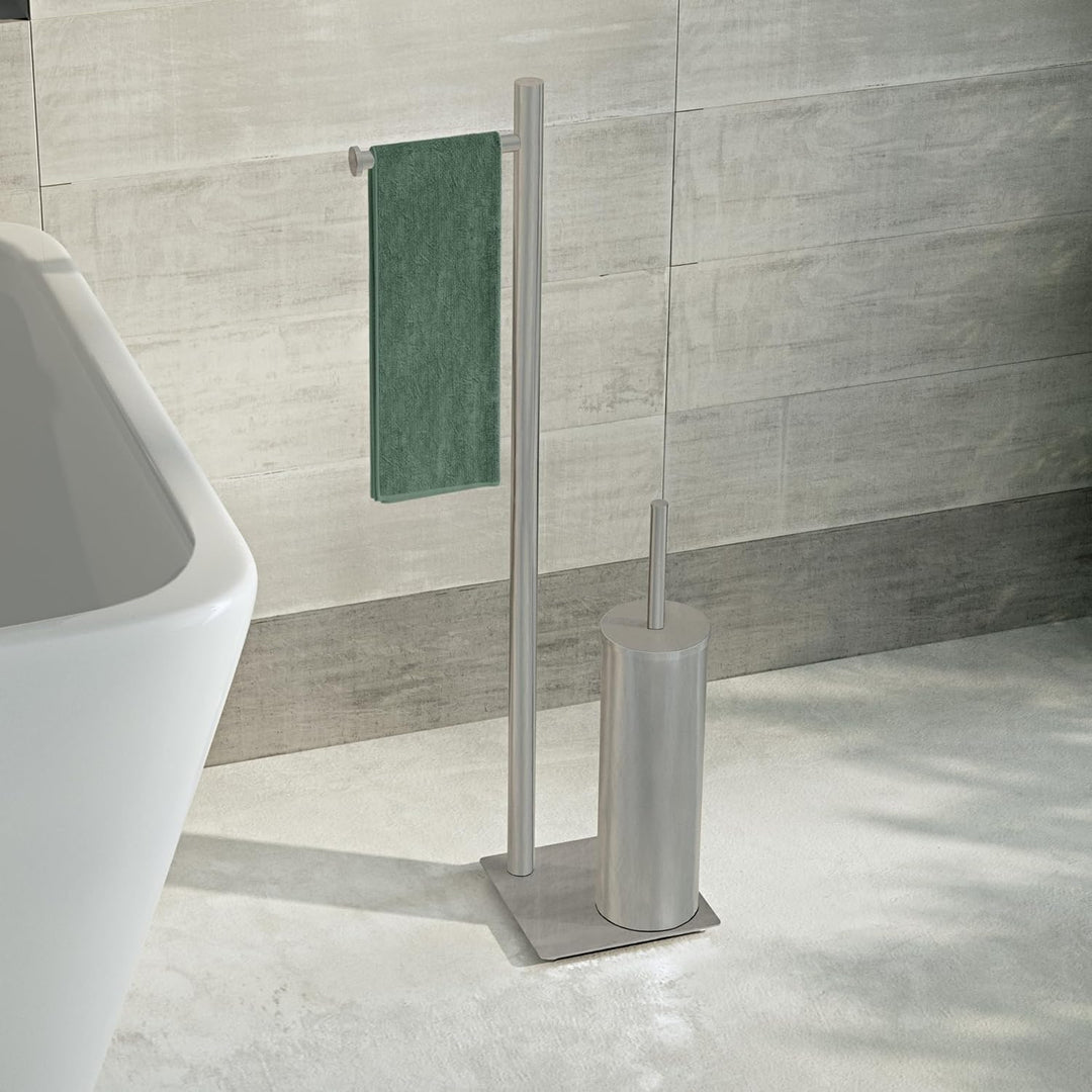Gedy TRILLY Handtuchständer mit 2 Armen, gebürstet, Edelstahl, 14 x 34 x 83,5 cm 14x34x83,5cm Gebürs