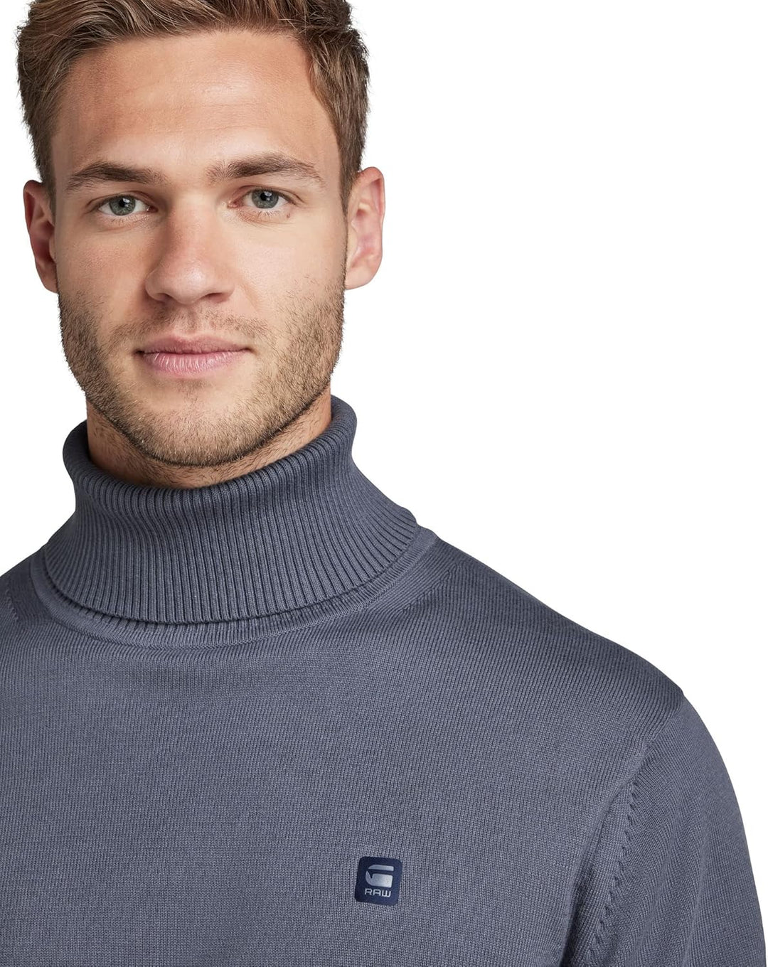 G-STAR Herren Premium Core Turtle Knitted Pullover Knits S Blau (Fantem Blue D21933-c560-863), S Bla