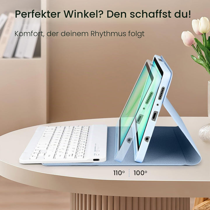 Hülle mit Tastatur für Samsung Galaxy Tab A11 / A9 8.7 Zoll 2025 | Tastatur für Samsung Galaxy Tab A