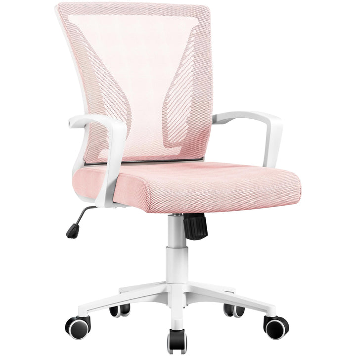 Yaheetech Bürostuhl Ergonomisch, Schreibtischstuhl mit Netzbespannung, Arbeitsstuhl mit Armlehnen, C