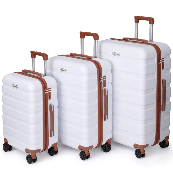 TANTOMI Kofferset 3-teilig, ABS Hartschalenkoffer Set, Reisekoffer Set mit Rollen, Gepäck-Sets (20/2