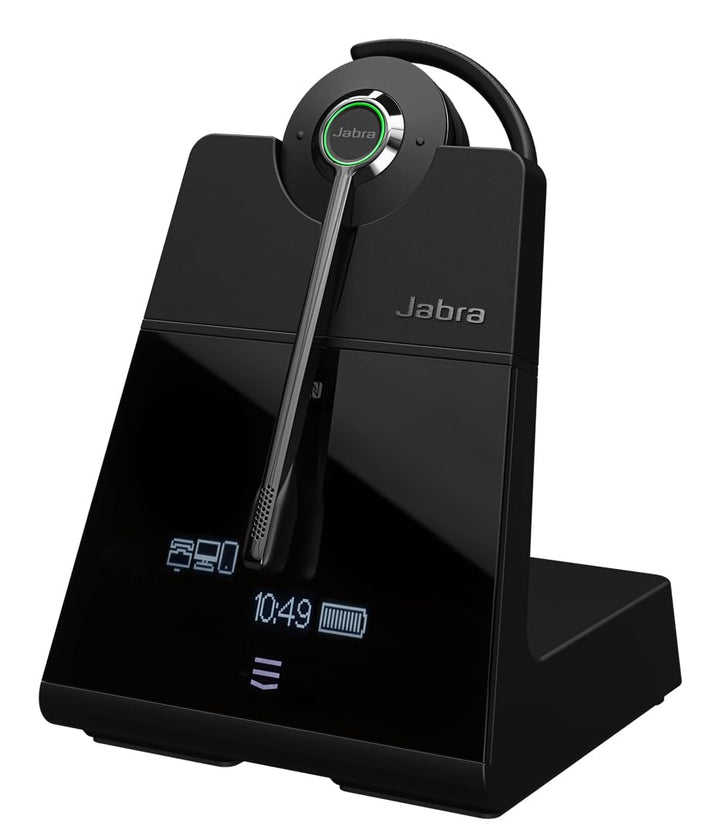 Engage 75 SE Convertible Headset with earhook, Base, Power Supply, 1.5m USB-C to USB-A Cable, Desk P