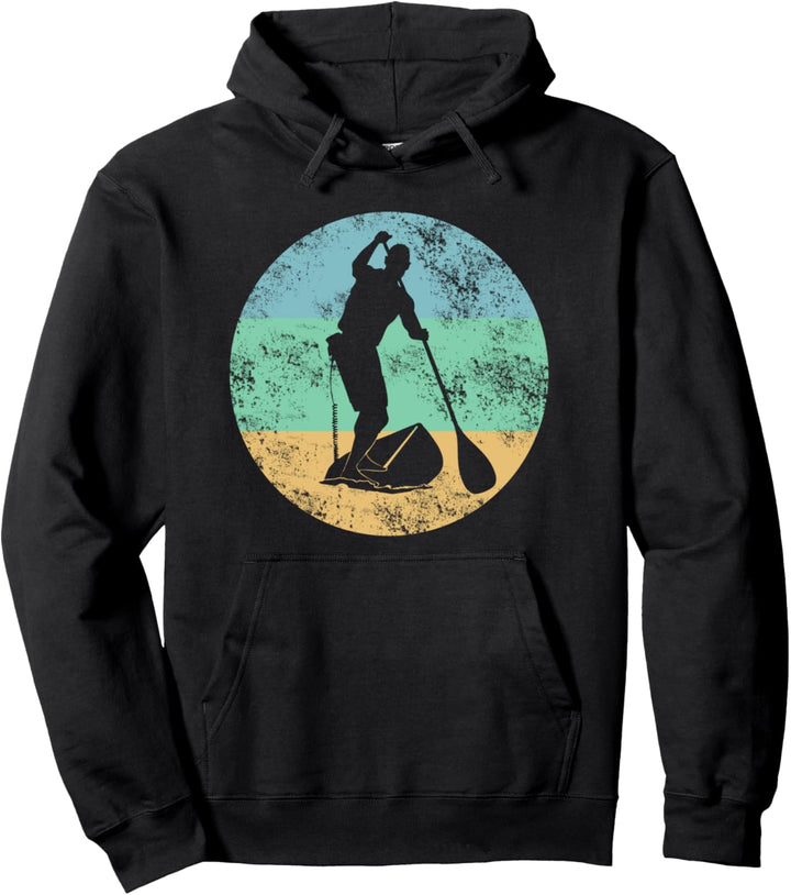 Stand Up Paddler - Wassersport SUP Paddling Retro Paddel Pullover Hoodie