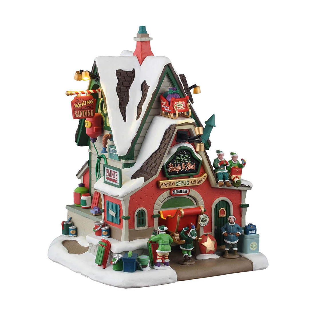 Lemax - The Elf Service Sleigh & Sled Repair