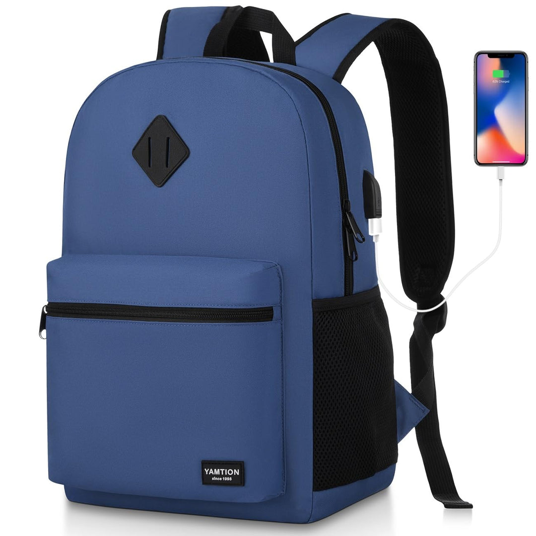 YAMTION Schulrucksack Jungen Teenager Rucksack Herren,Schultasche Schulranzen Rucksack Schule mit 15