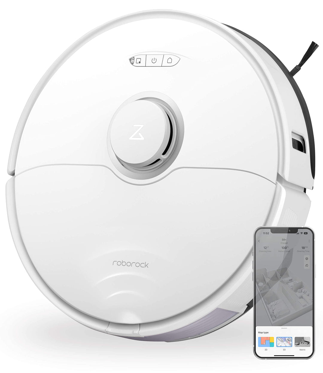 roborock S7 Saug- und Wischroboter (Saugleistung 2500Pa, 180min Akkulaufzeit, 470ml Staubbehälter, 3