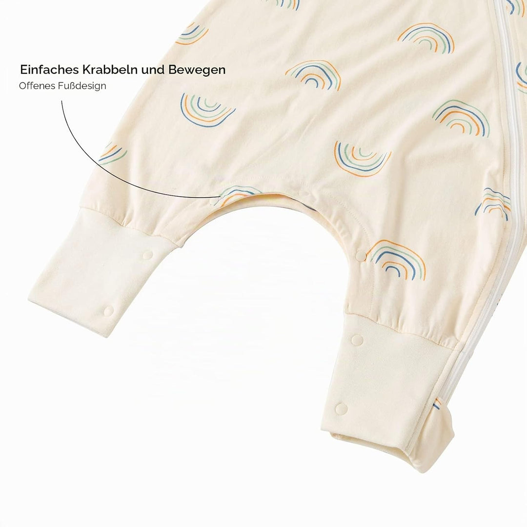 Duomiaomiao Baby Sommerschlafsack, Schlafsack mit füssen 0.5 tog, Dünne Sommer Schlafsack mit füssen