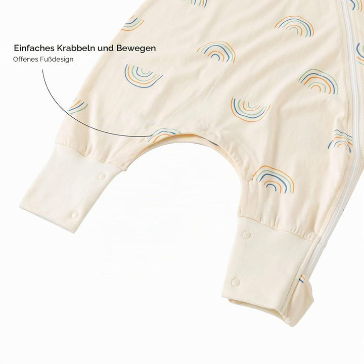 Duomiaomiao Baby Sommerschlafsack, Schlafsack mit füssen 0.5 tog, Dünne Sommer Schlafsack mit füssen