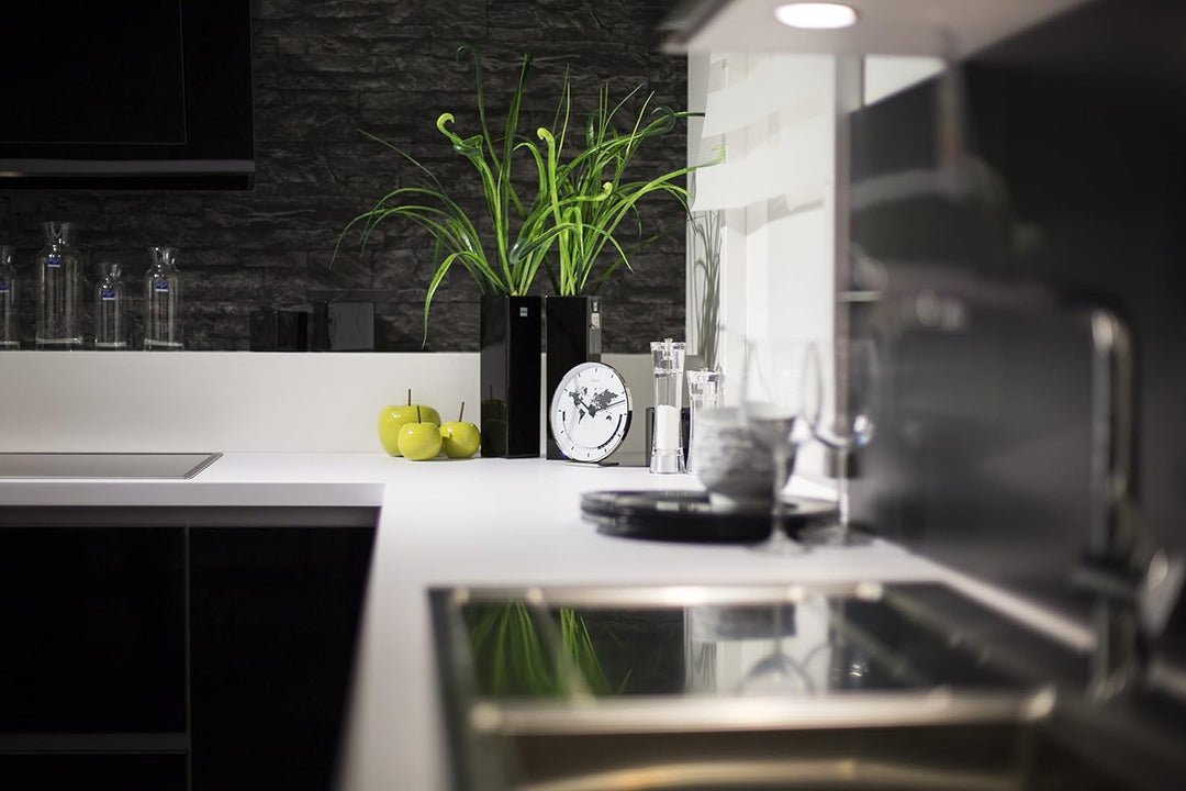 Hermle Uhrenmanufaktur Tischuhr, Messing, Silber, 19cm x 18cm x 6,5cm