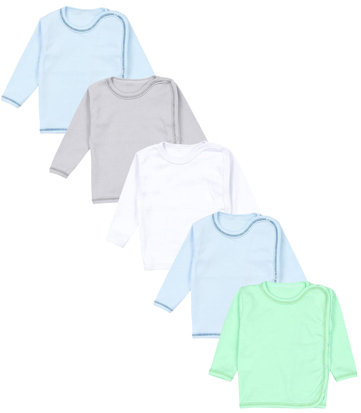 TupTam Unisex Baby Wickelshirt Langarm 5er Pack 50 Junge, 50 Junge