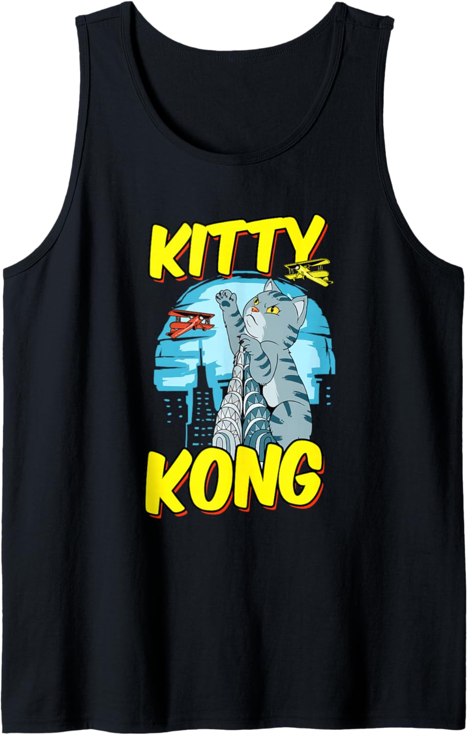 Lustiges Kitty Kong Kuschel Monster Böses Kätzchen Mieze Tank Top