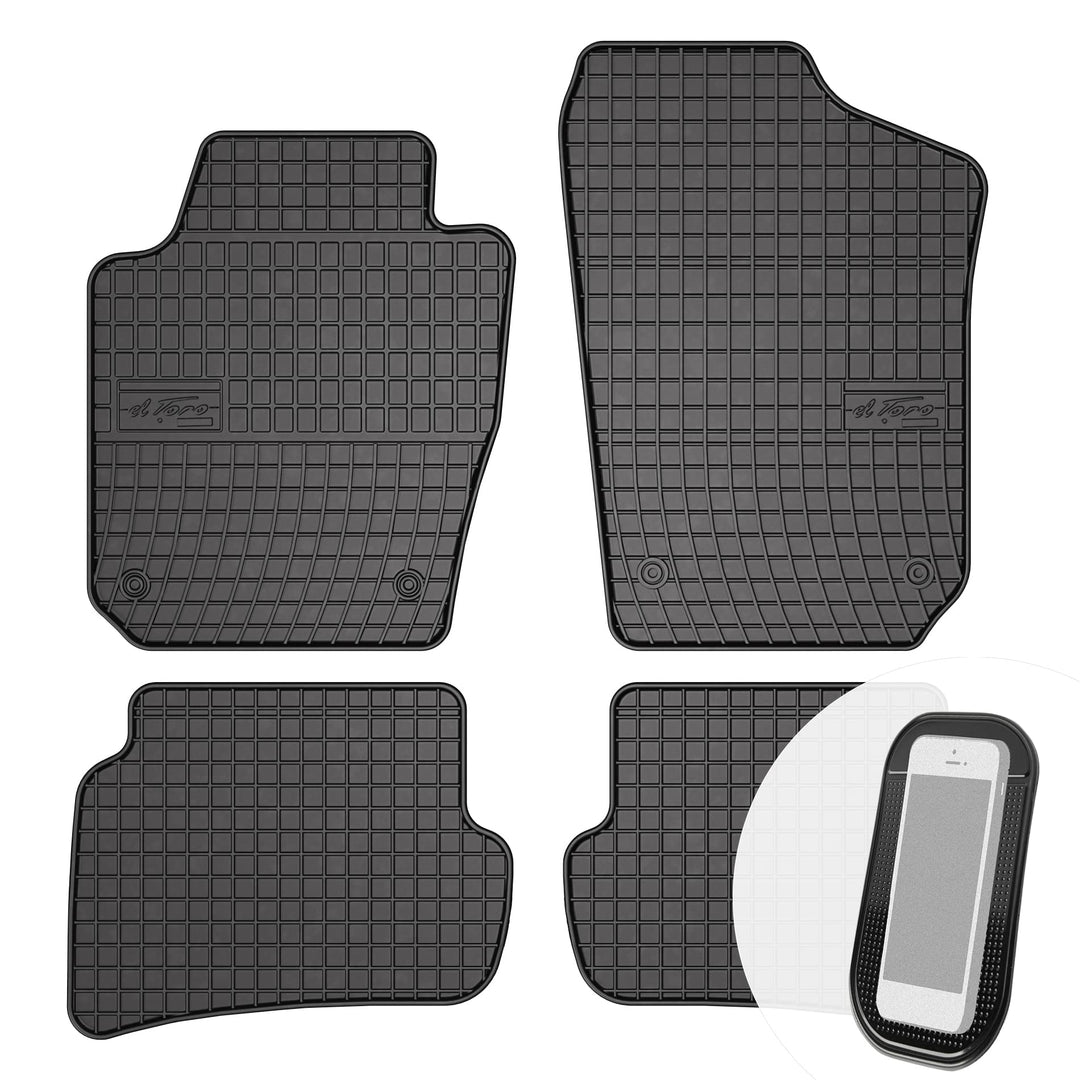 Gummimatten Auto Fussmatten Gummi Automatten Passgenau 4-teilig Set - passend für Seat Ibiza IV, Sko