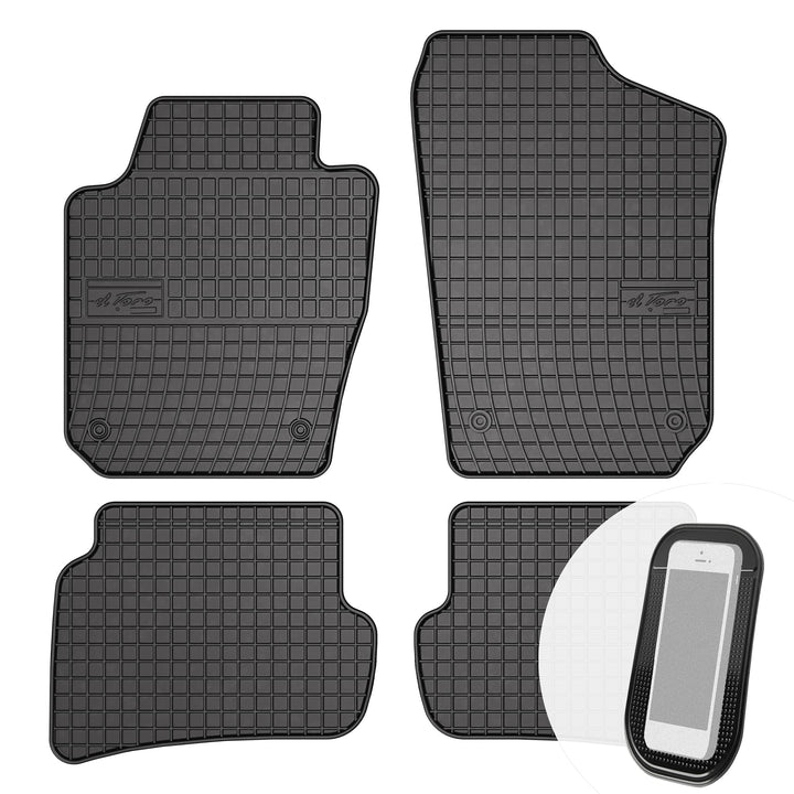 Gummimatten Auto Fussmatten Gummi Automatten Passgenau 4-teilig Set - passend für Seat Ibiza IV, Sko