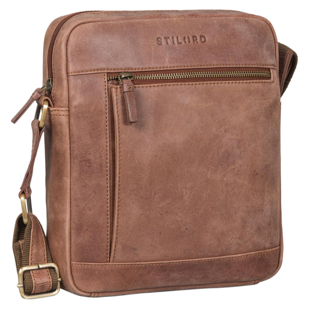 STILORD 'Alwin' Umhängetasche Herren Leder Schultertasche Männer Tablettasche 10 Zoll Vintage Crossb