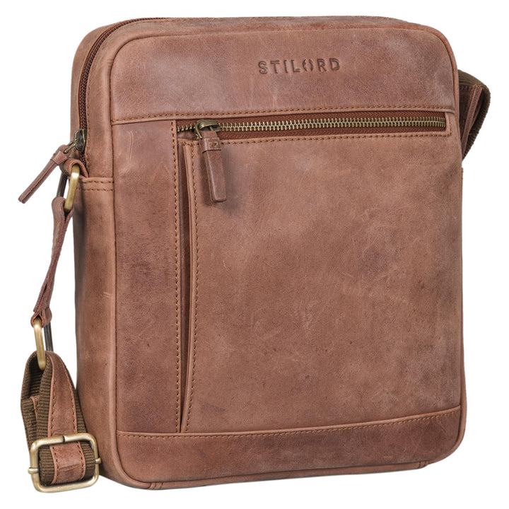 STILORD 'Alwin' Umhängetasche Herren Leder Schultertasche Männer Tablettasche 10 Zoll Vintage Crossb