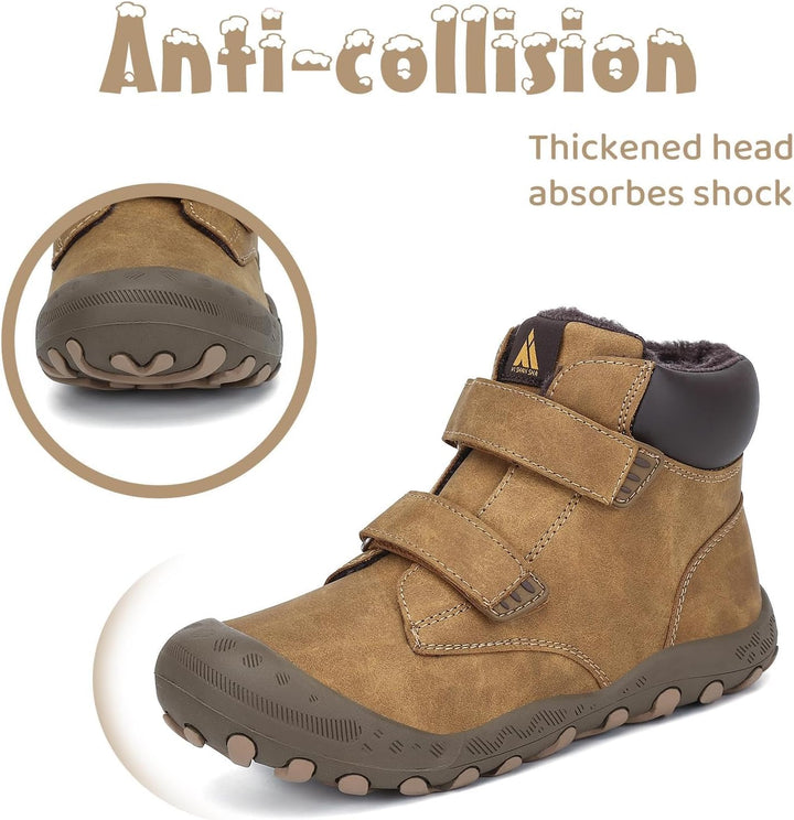 Mishansha Kinder Winterschuhe Warm Gefüttert Winterstiefel Jungen Mädchen Schneestiefel Outdoor ruts