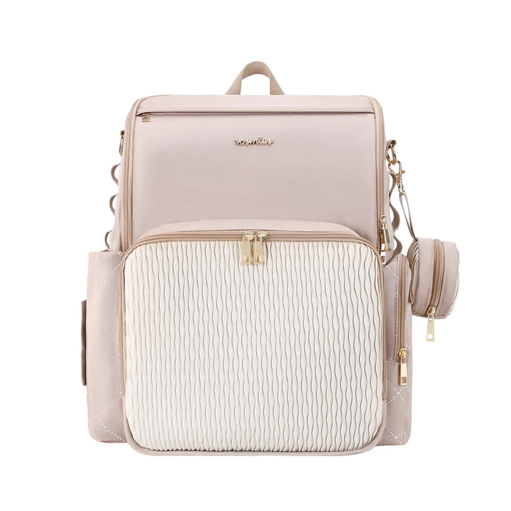Stilvolle Baby-Wickeltasche, Babytasche mit Wickelunterlage, Schnullertasche und Kinderwagengurten L