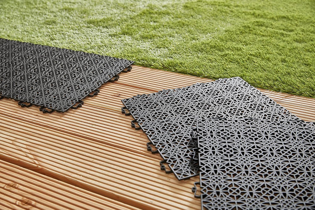 andiamo Terra Sol Terassenfliesen Klicksystem - Kunststoffplatten Aussenbereich für Balkon - Terasse