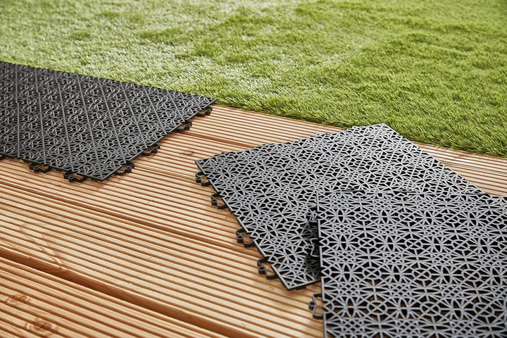andiamo Terra Sol Terassenfliesen Klicksystem - Kunststoffplatten Aussenbereich für Balkon - Terasse