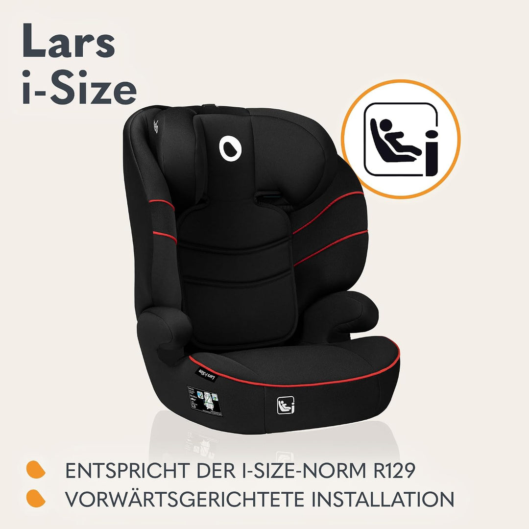 LIONELO LARS i-Size Kinderautositz 100–150 cm, Gruppe 2 3, Seitenschutz 10 Grad, Kopfstützenverstell