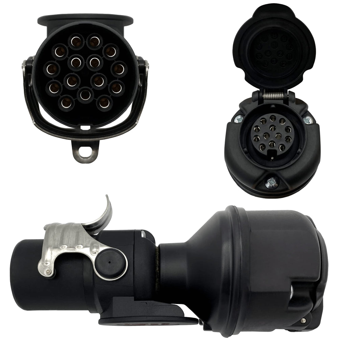 SAMETRUCK Spannungswandler Adapter 15pol 24V auf 12V 13pol Anhänger Spannungsreduzierer