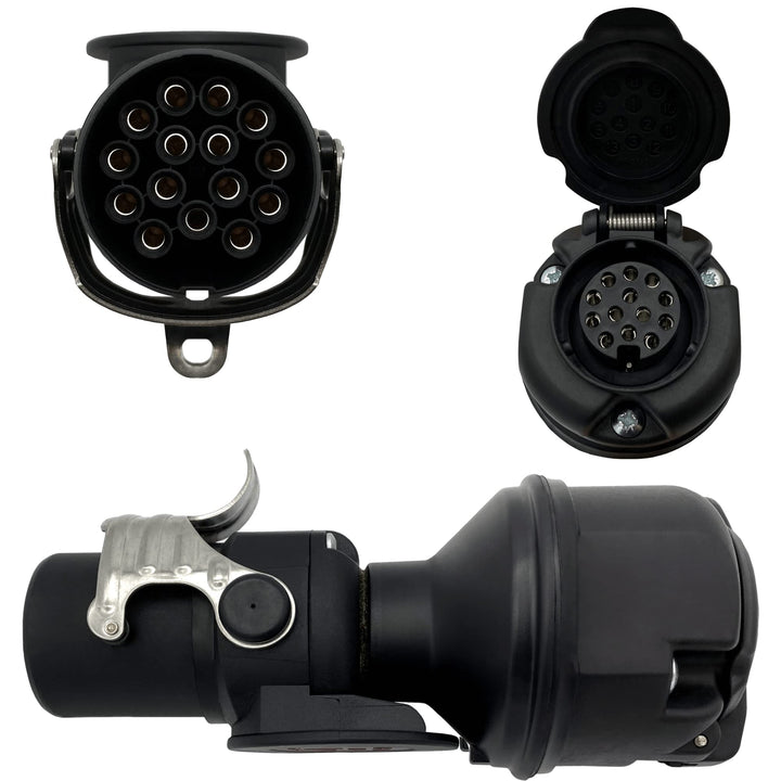 SAMETRUCK Spannungswandler Adapter 15pol 24V auf 12V 13pol Anhänger Spannungsreduzierer